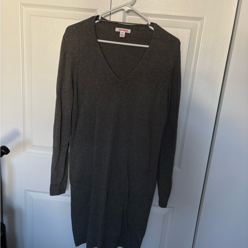 Joe Fresh Dark Gray Long Sleeve Dress
